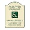 Signmission Reserved Parking Van Accessible $100-$500 Fine Tow Away Zone Alum Sign, 24" x 18", TG-1824-22986 A-DES-TG-1824-22986 - alternate 1